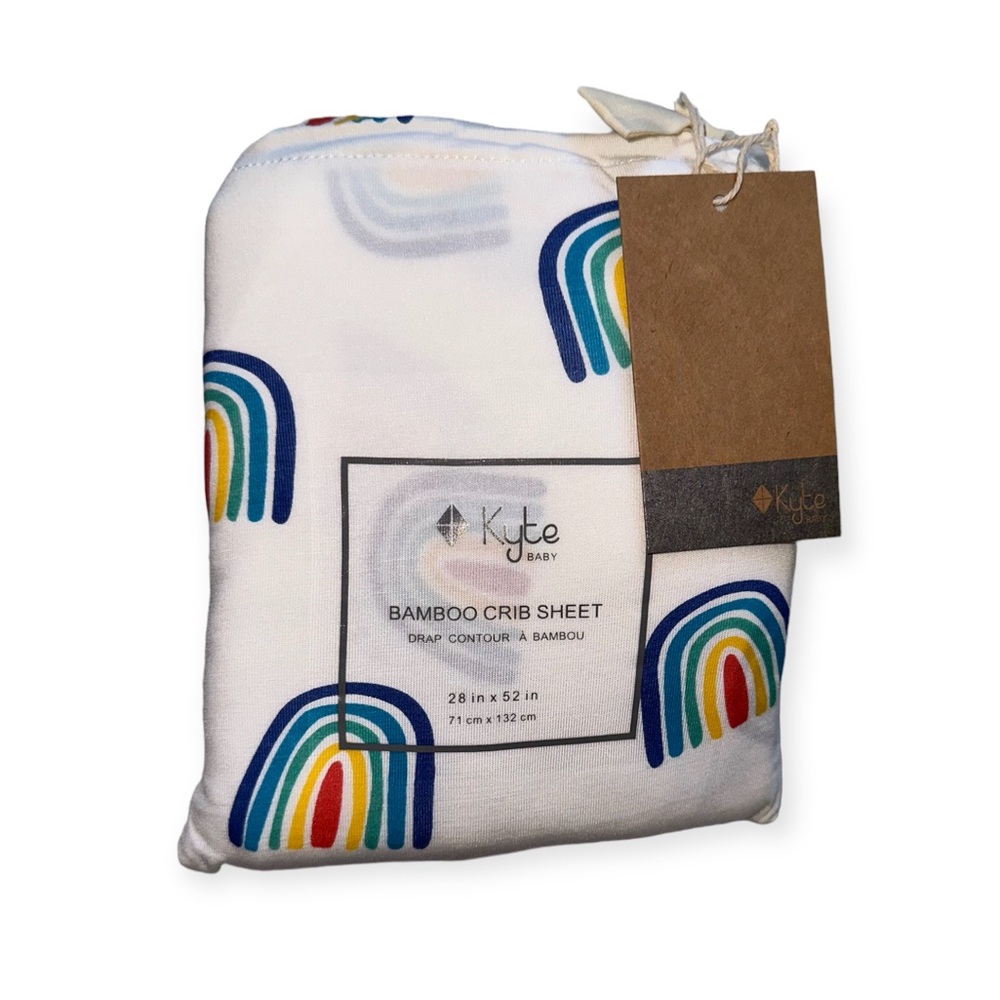 New Kyte Jade Rainbow Crib Sheet